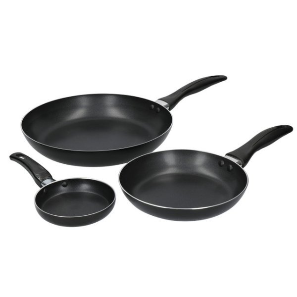 KitchenCraft Non-Stick Aluminium Frying Pans Set, 28cm, 20cm and 12cm - Image 6