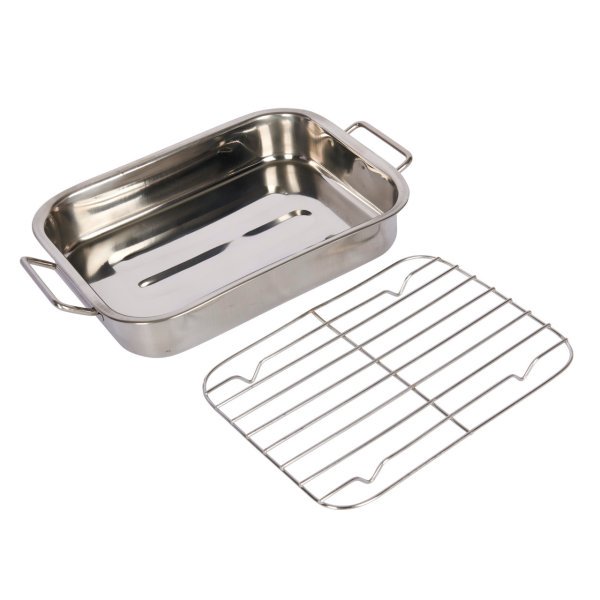 KitchenCraft Stainless Steel Roasting Pan, 27.5cm x 20cm - Image 3