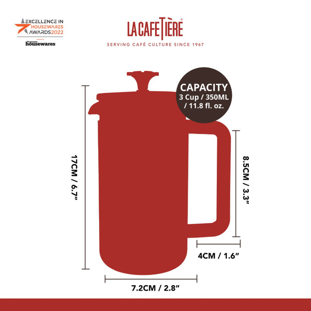 La Cafetière Pisa Cafetiere 3-Cup - Image 7