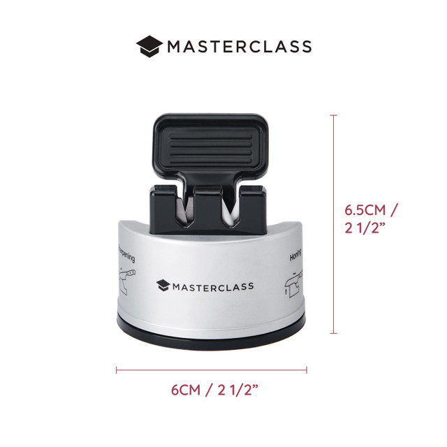 MasterClass Smart Sharp Dual Knife Sharpener Silver - Image 4