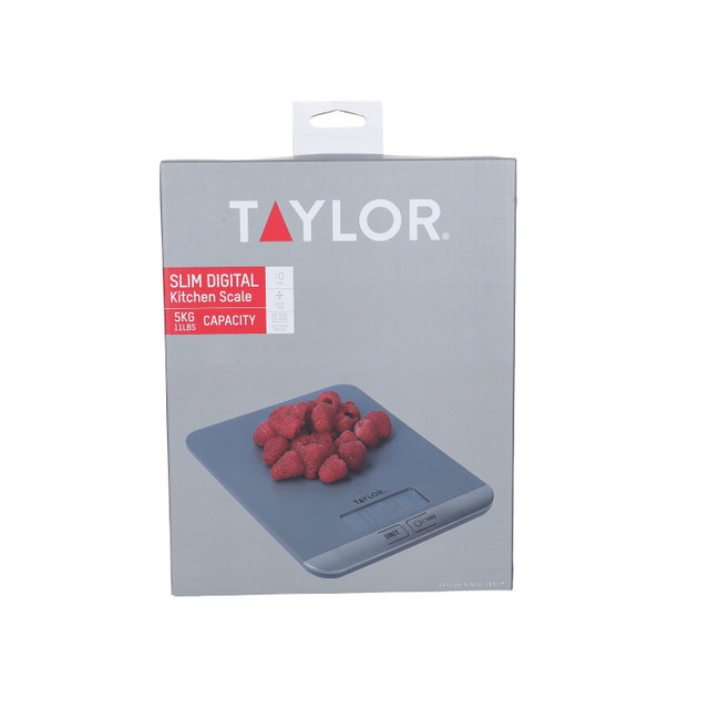 Taylor Digital Slim Kitchen Scale 5kg Grey