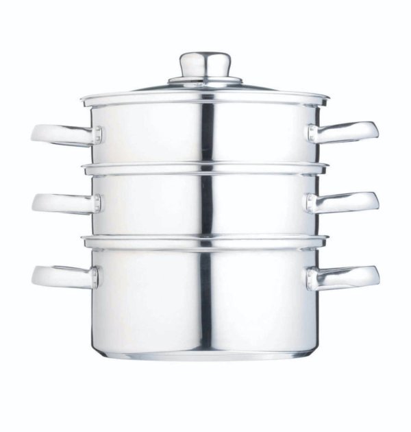 KitchenCraft Stainless Steel Three Tier Steamer 16cm - Image 2