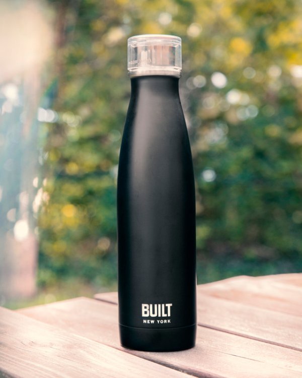Built Double Walled Stainless Steel Water Bottle Black 500ml - Image 3