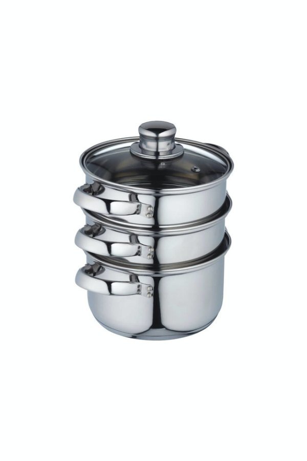 KitchenCraft Stainless Steel Three Tier Steamer 20cm - Image 4