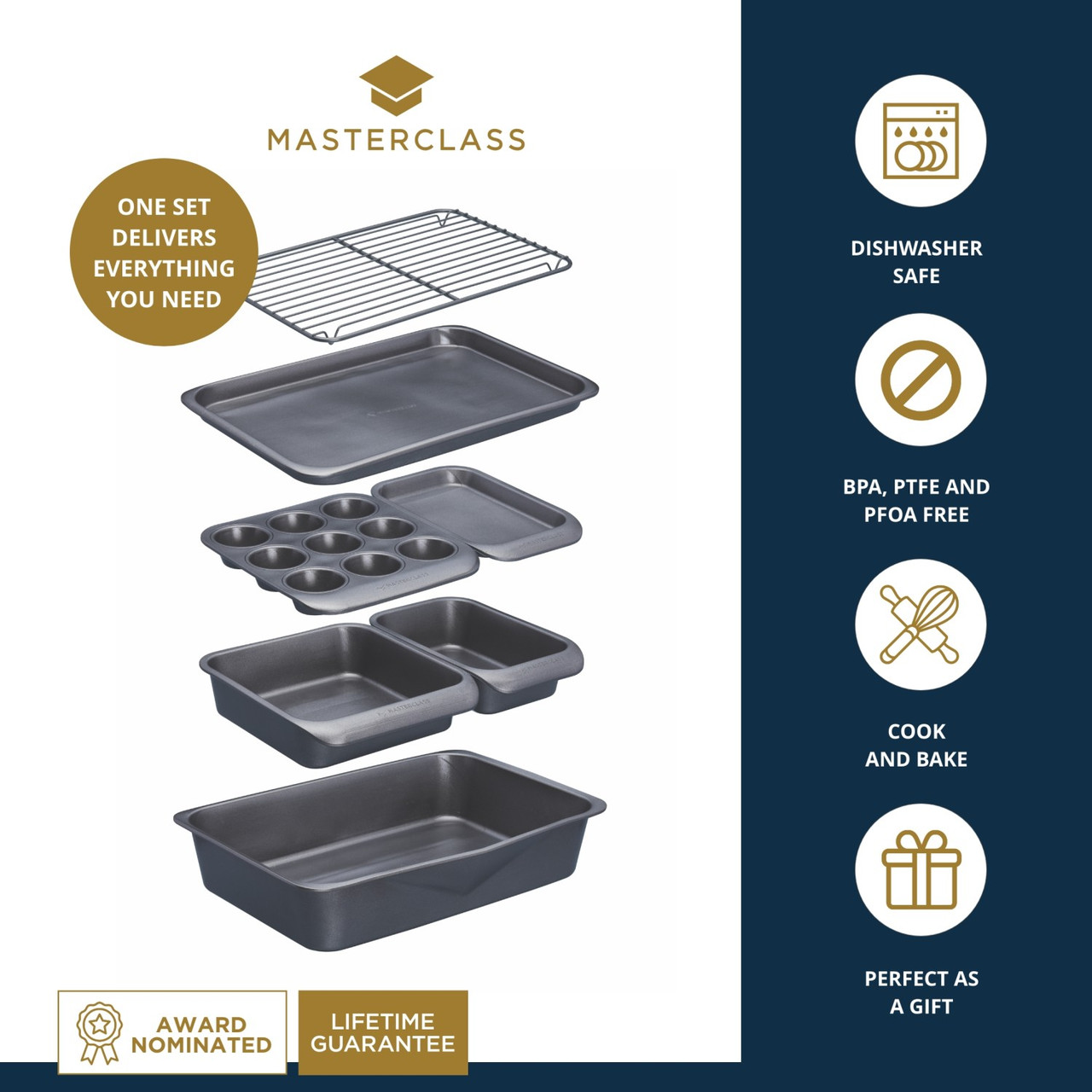 MasterClass Smart Space 7 Piece Non-Stick Roasting Set - Image 8