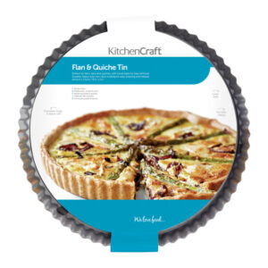 KitchenCraft Non-Stick Loose Base Flan / Quiche Tin, 24.5cm