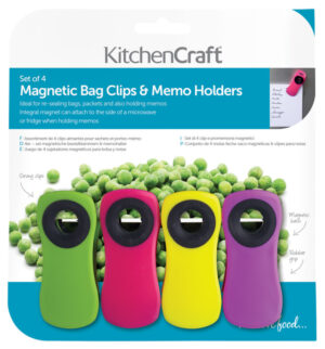 KitchenCraft Set of 4 Magnetic Memo Clips