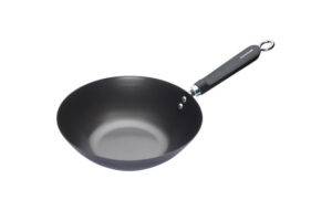 KitchenCraft Oriental Carbon Steel 30cm Non-Stick Wok