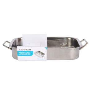 KitchenCraft Stainless Steel Roasting Pan, 43cm x 31cm