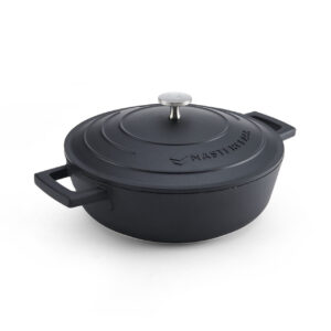 MasterClass Cast Aluminium Shallow Casserole Dish 4L Black