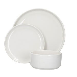 Mikasa Camberlie 12-Piece Porcelain Dinner Set, White