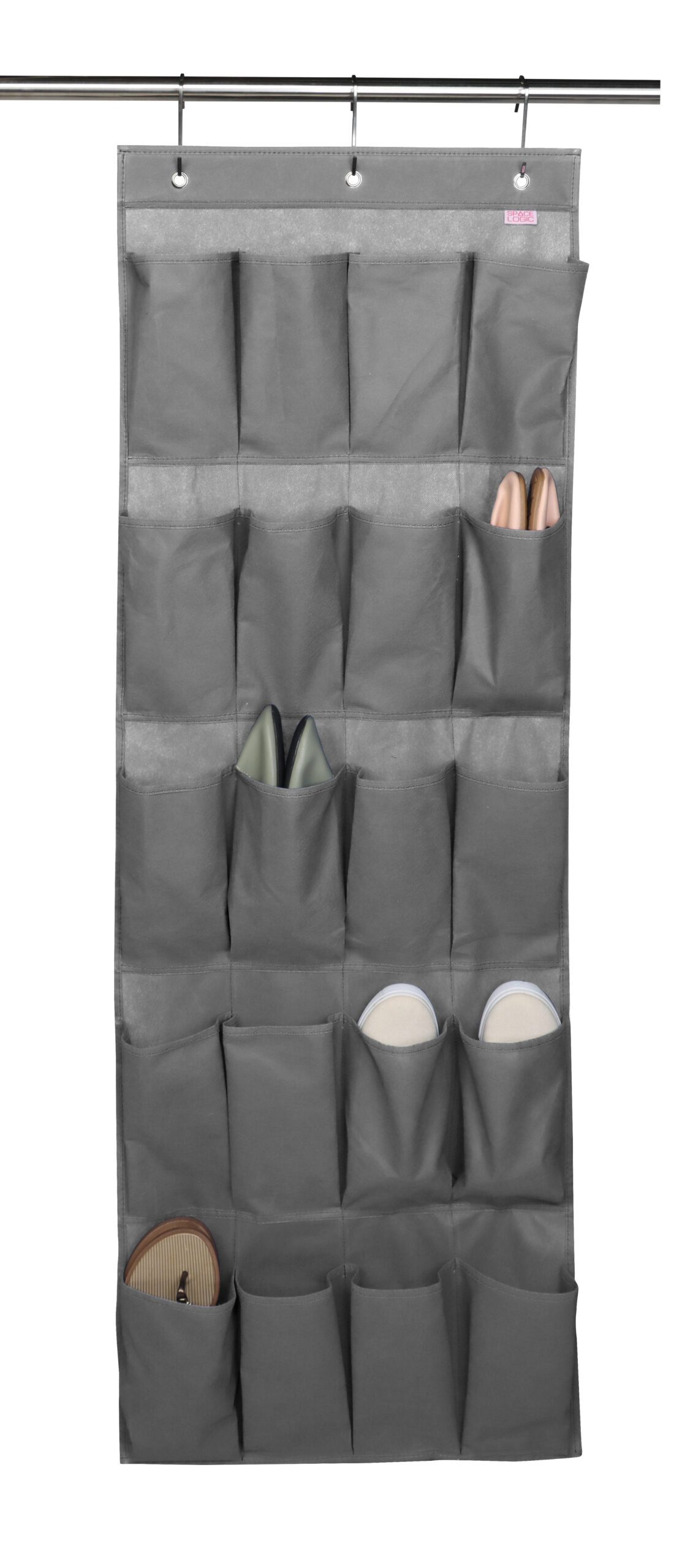 Space Logic 20 Pocket Over Door Organiser Urban Grey