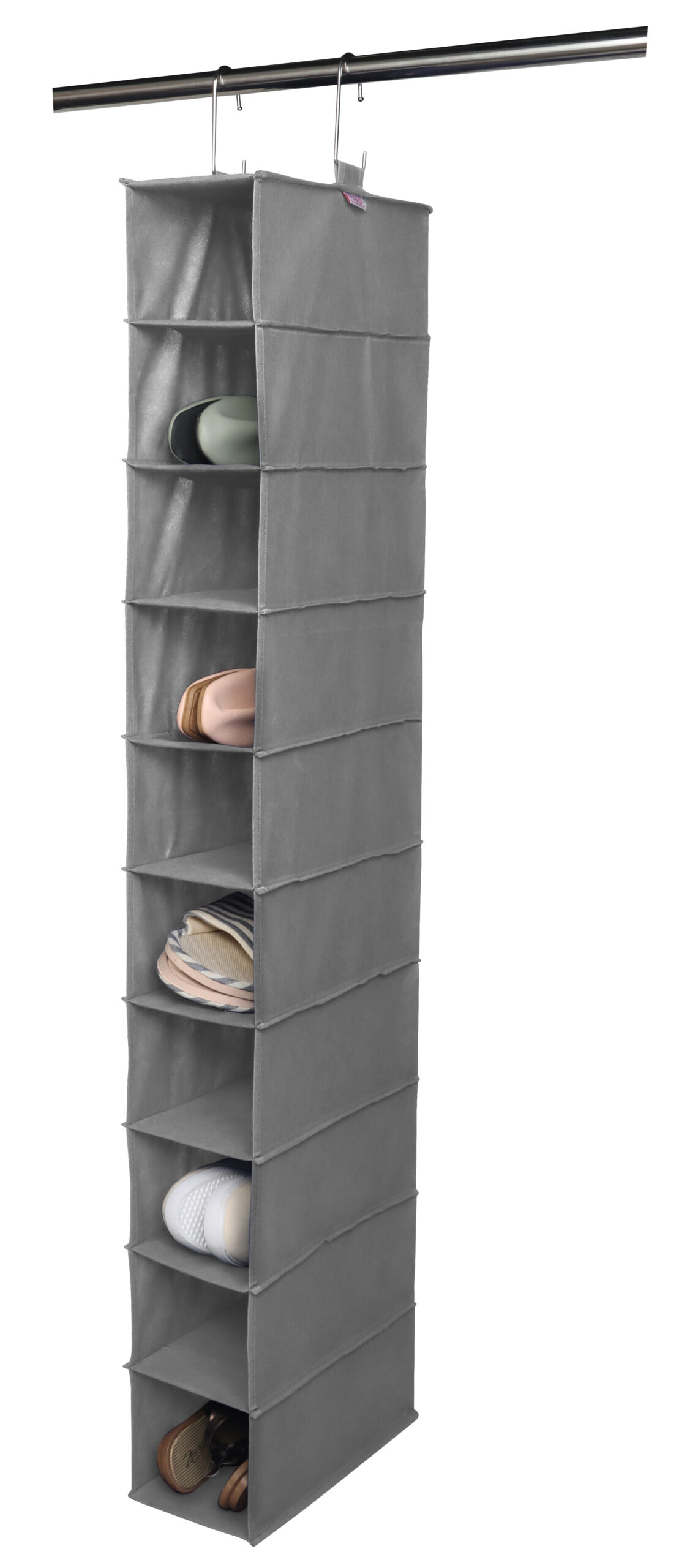 Space Logic 10-Pocket Hanging Organiser  Urban Grey