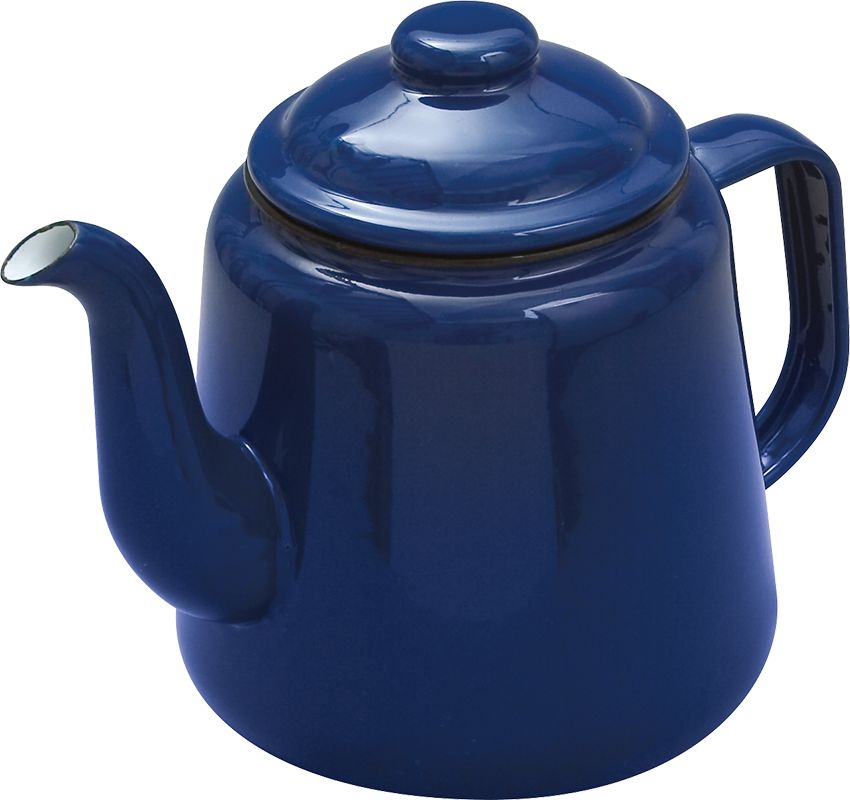 Falcon Enamelware Teapot White, Red, Blue & Green - Image 2