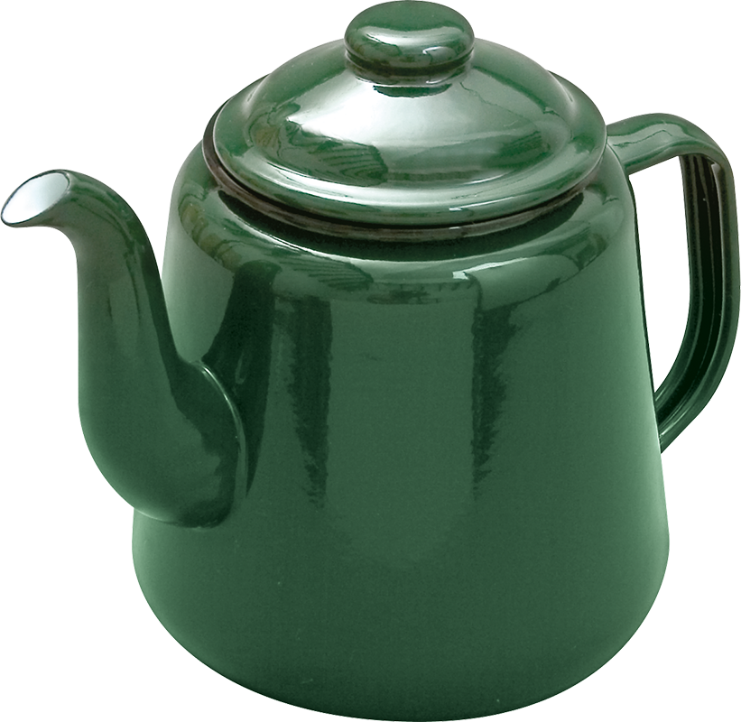 Falcon Enamelware Teapot White, Red, Blue & Green - Image 4