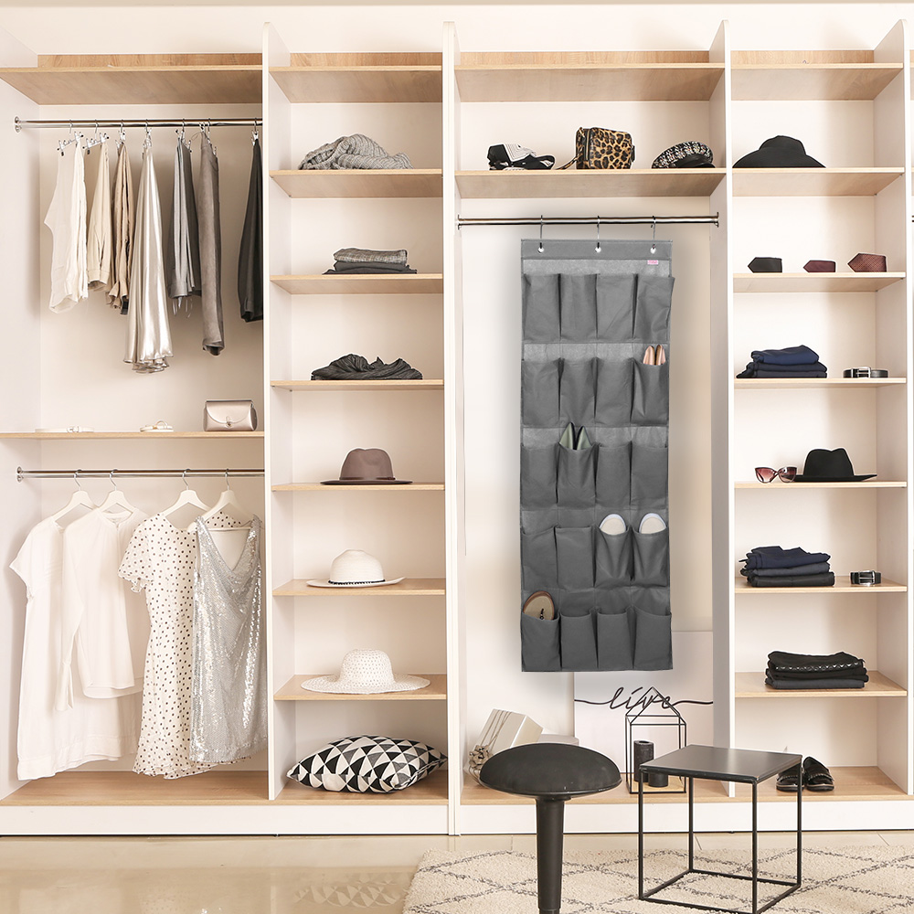 Space Logic 20 Pocket Over Door Organiser Urban Grey - Image 2