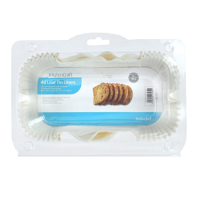 Kitchencraft Loaf Tin Liners 40 Pack 1lb