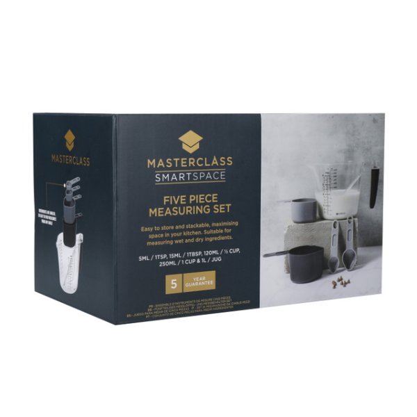 MasterClass Smart Space Measuring Spoon, Cup & Jug Set, 5 Piece
