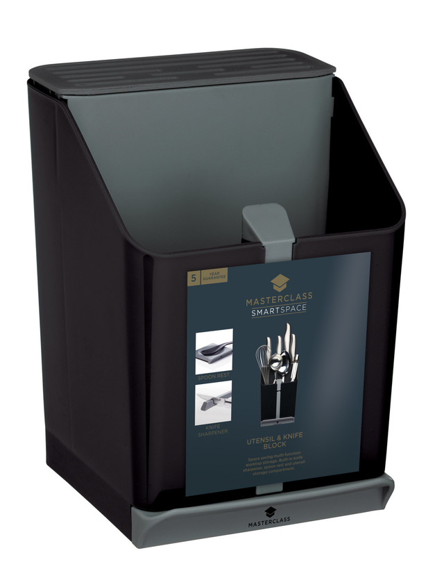 MasterClass Smart Space 4-in-1 Utensils/Knife Block