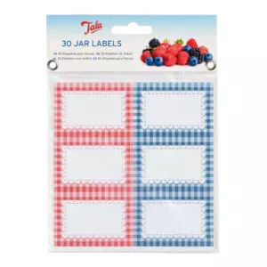 Tala Gingham Design Jar Labels