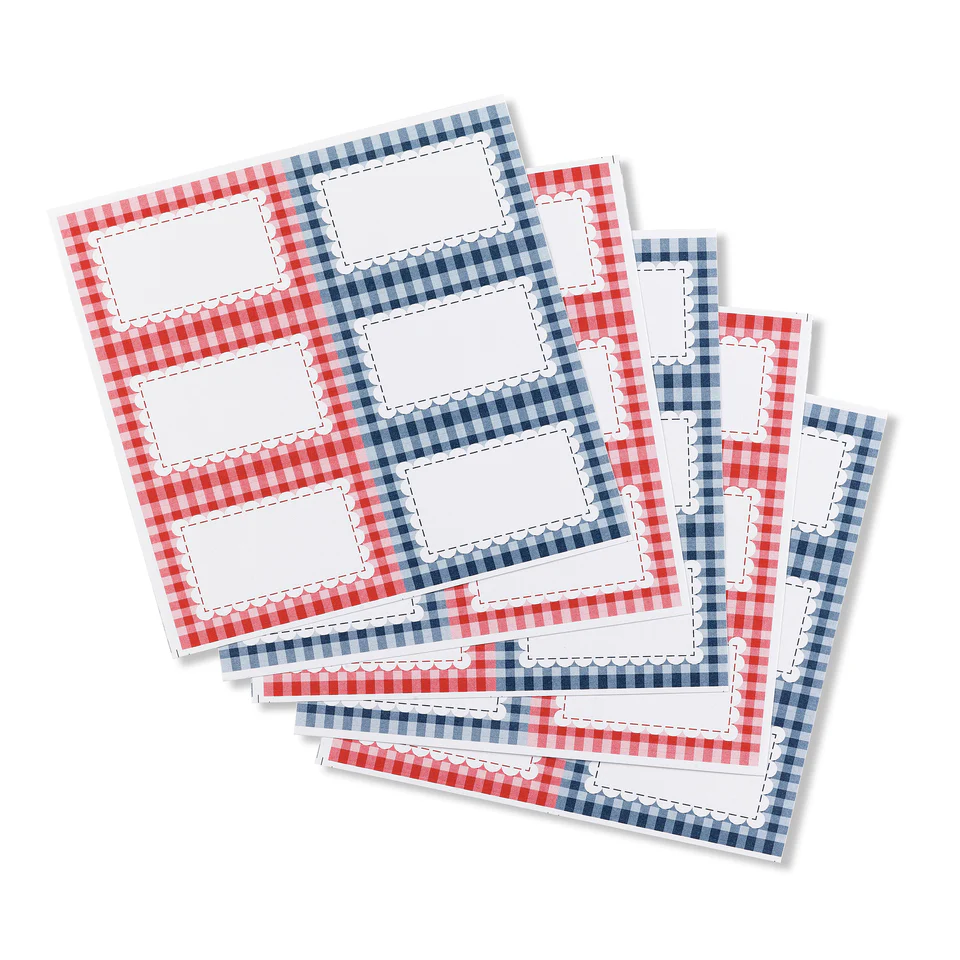 Tala Gingham Design Jar Labels - Image 2