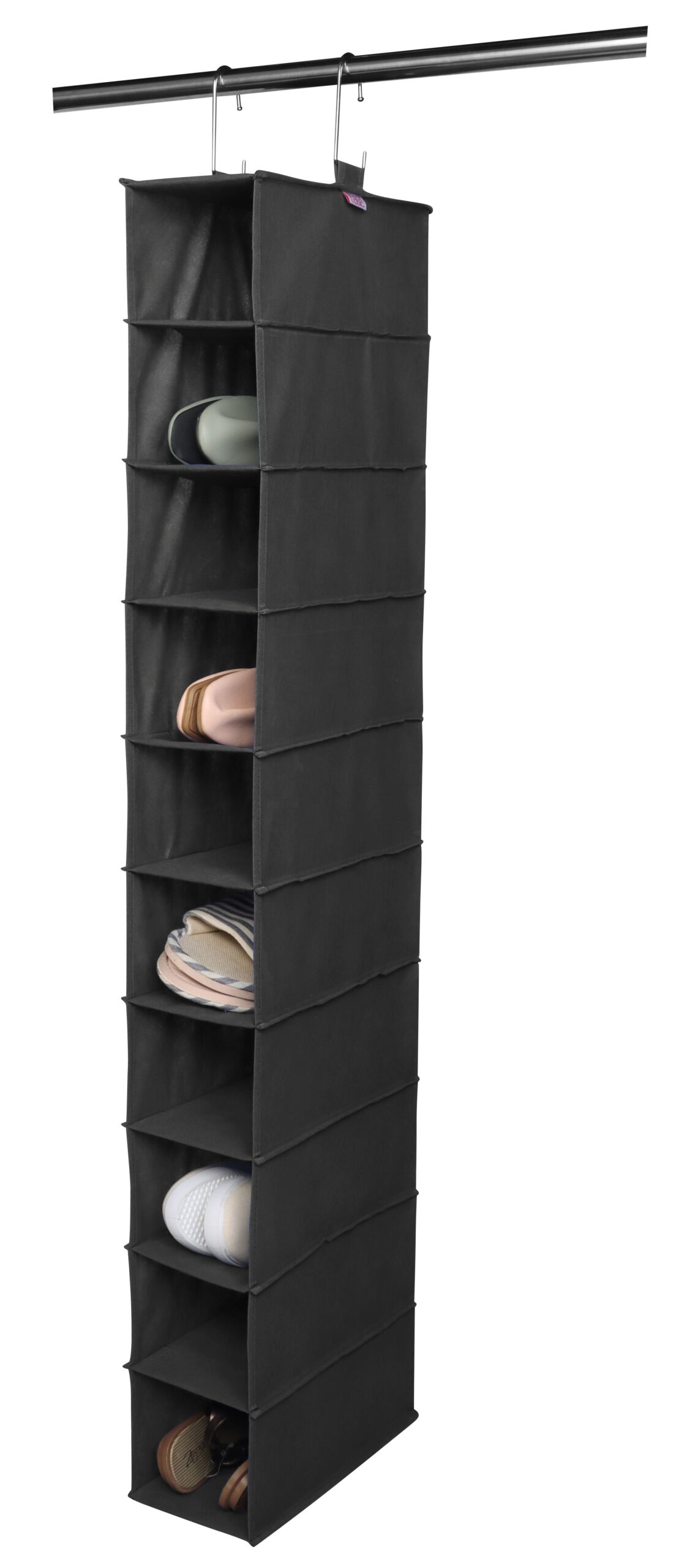 Space Logic 10-Pocket Hanging Organiser Midnight Black