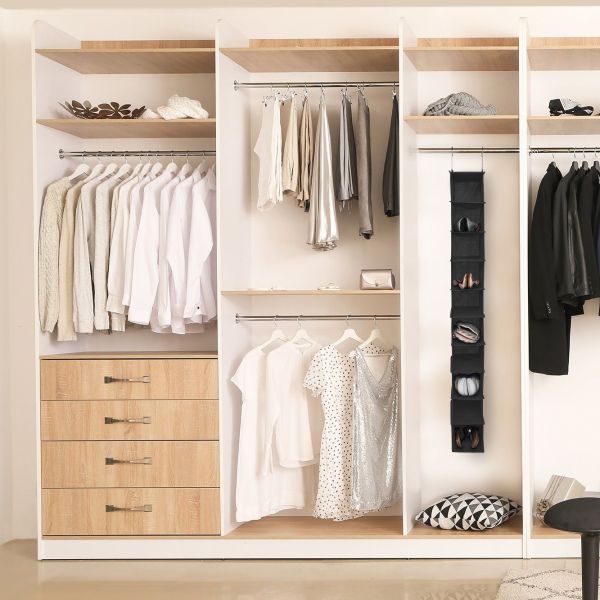 Space Logic 10-Pocket Hanging Organiser Midnight Black - Image 4