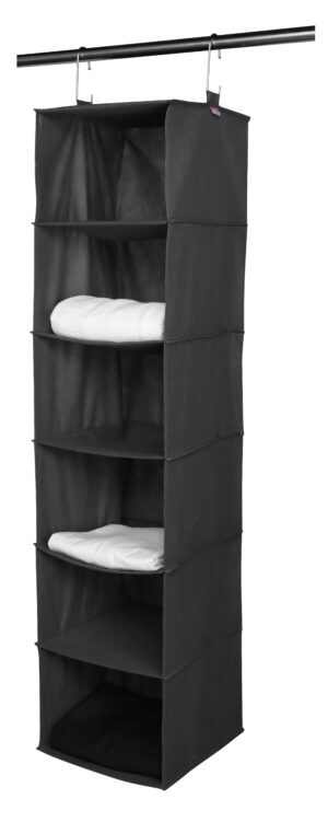 Space Logic 6-Shelf Hanging Organiser Midnight Black