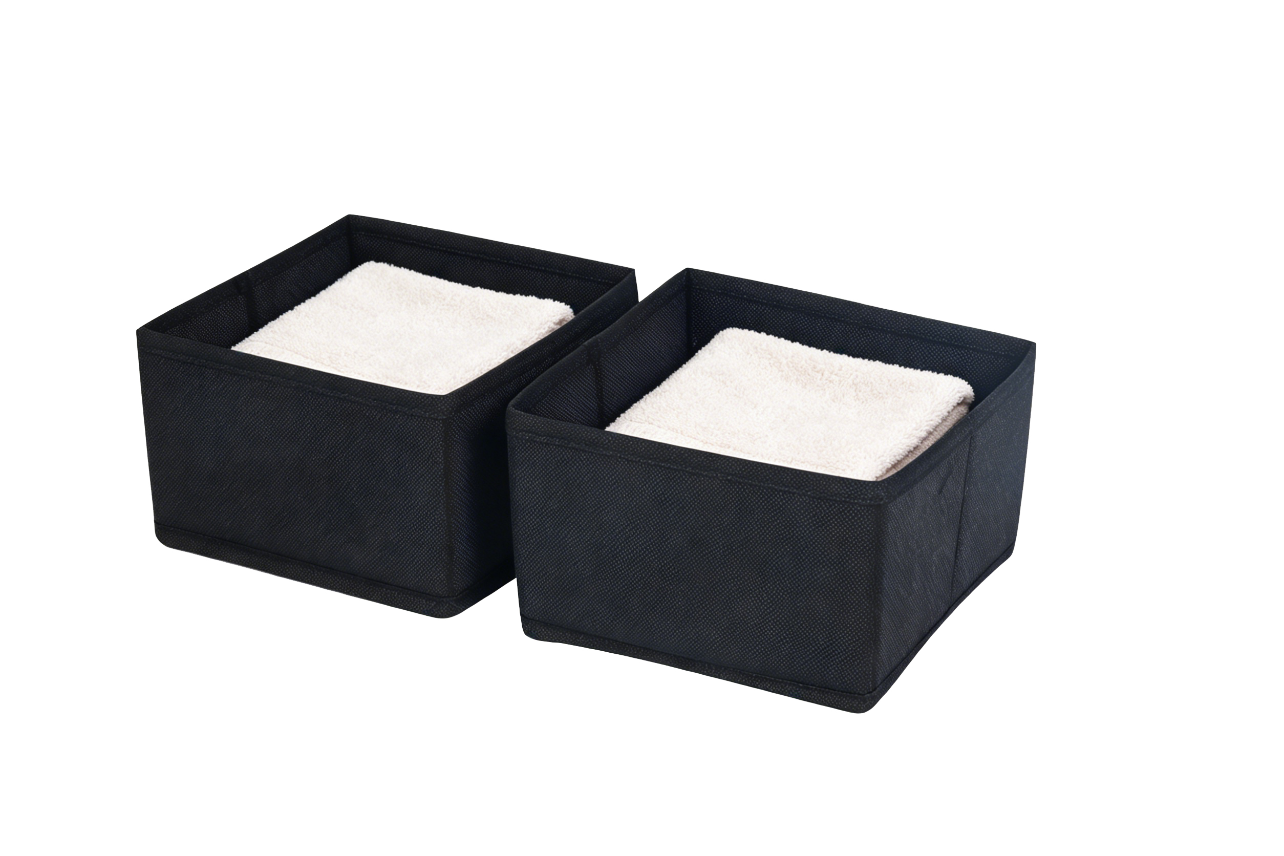Space Logic Drawer & Closet Caddy Small Twin Pack Midnight Black