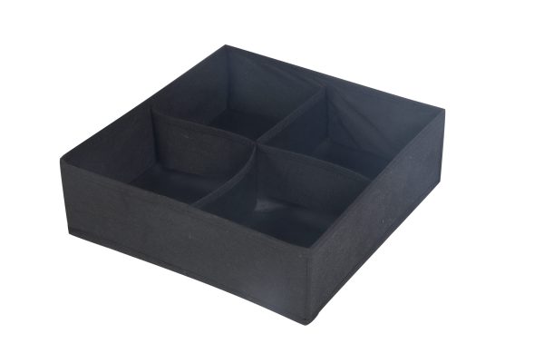 Space Logic Drawer & Closet Caddy Large 4 Section Midnight Black - Image 3