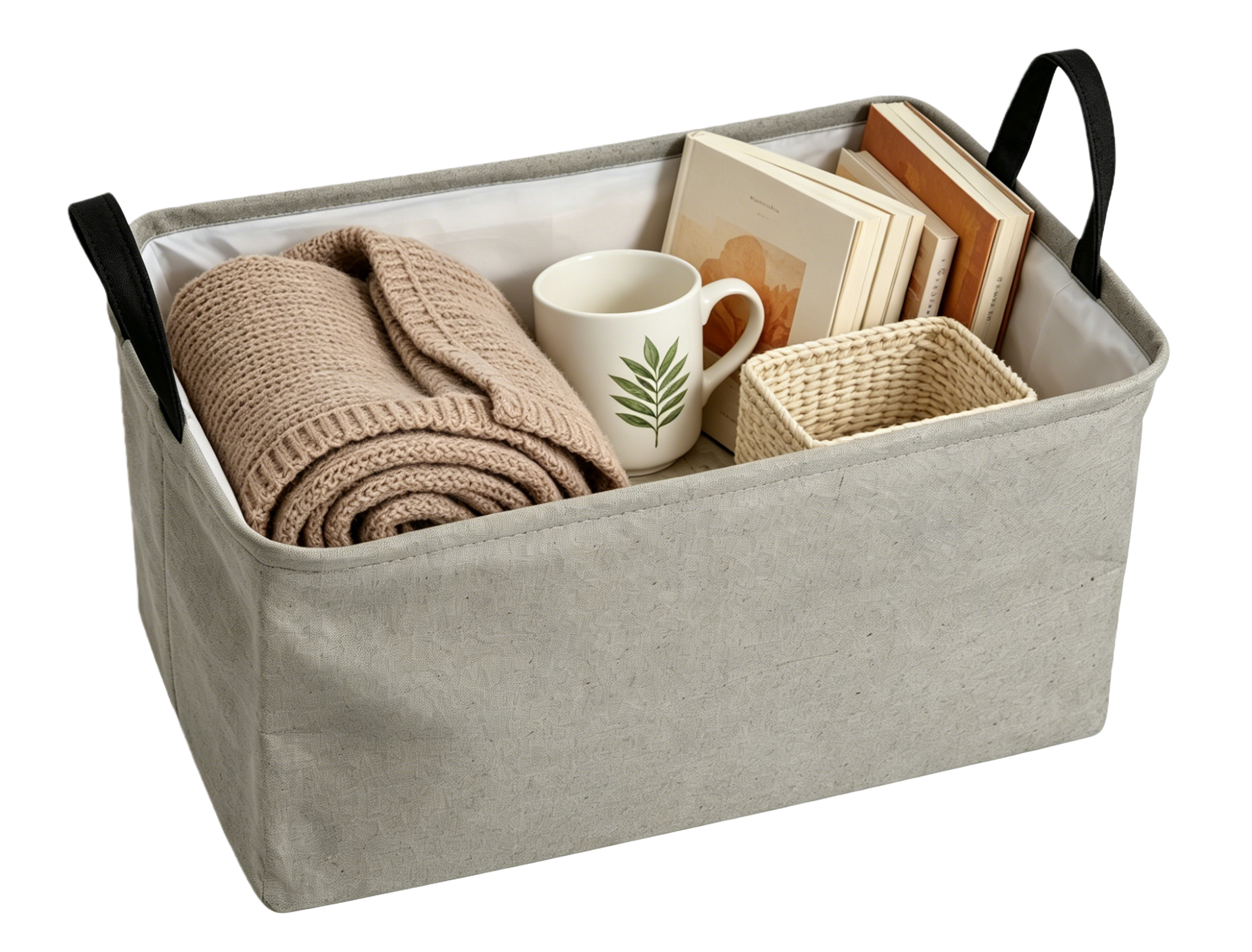 Space Logic Laundry Basket Stone Grey 35L - Image 3