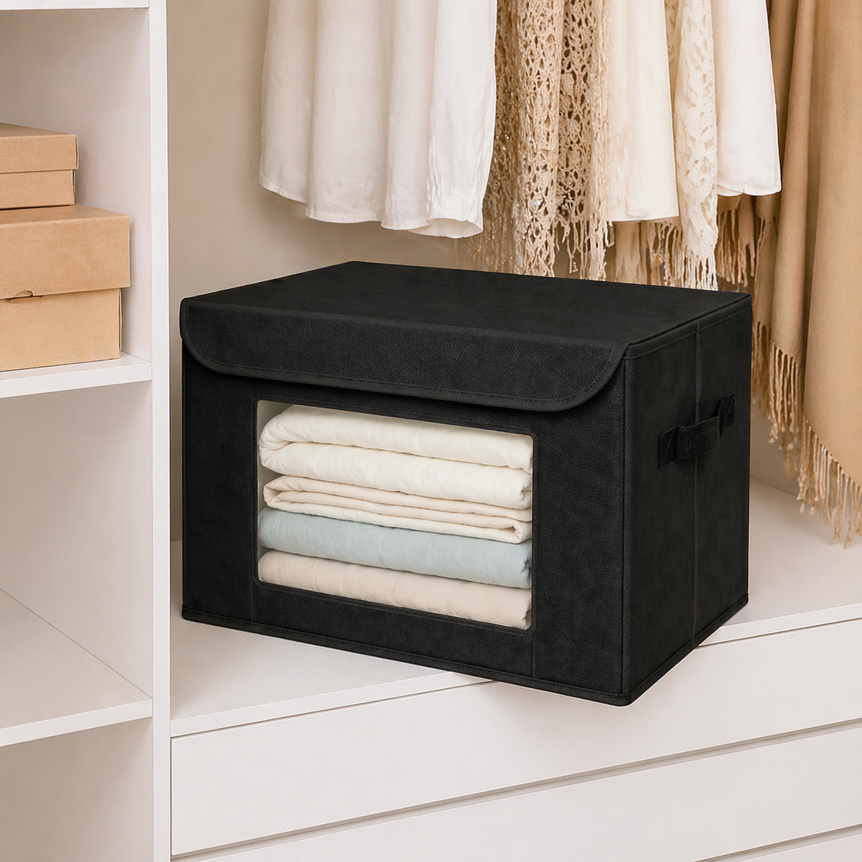 Space Logic Large Storage Box Midnight Black 25 Litre - Image 3