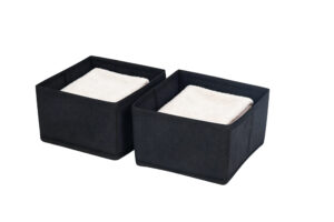 Space Logic Drawer & Closet Caddy Small Twin Pack Midnight Black